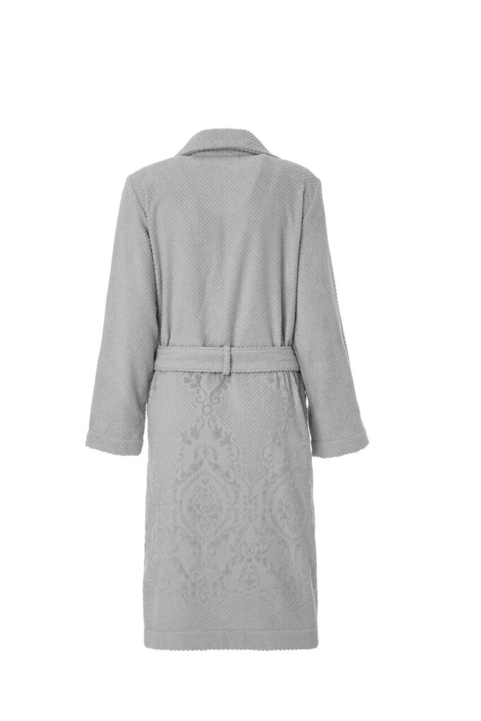 LADIES TRENCH BATHROBE - ARABESQUE COLLECTION GREY